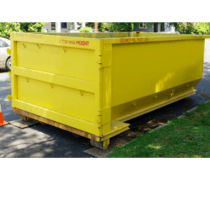 dumpster rental Mountain Park GA- Residential Dumpster Rental Where to Place Your Dumpster on Site - a yellow dumpster on a driveway