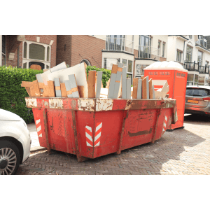 roll off dumpster Roswell - Roll Off Dumpster Rental The Smart Choice For Your Roswell Home Remodelling Project - an orange oll-off dumpster in front of a row of houses
